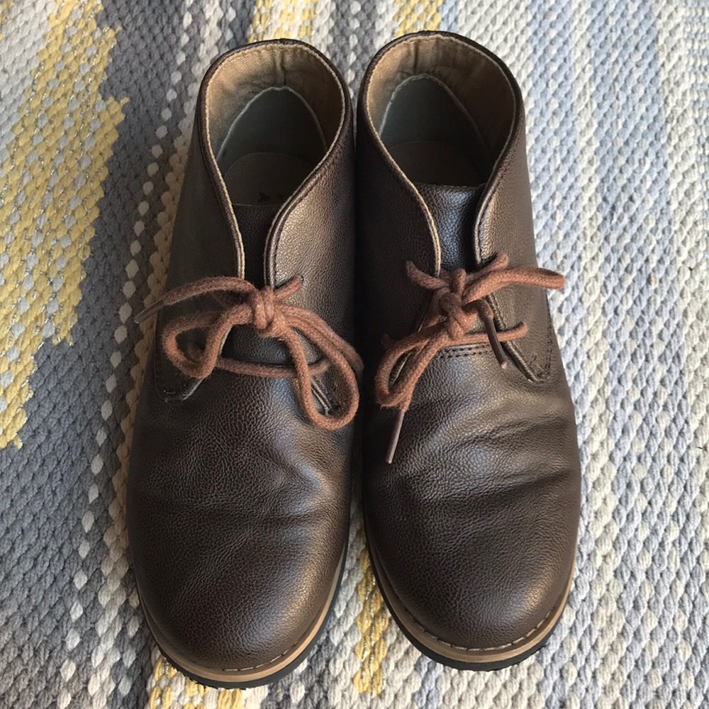 Brown boy booties Perry Ellis